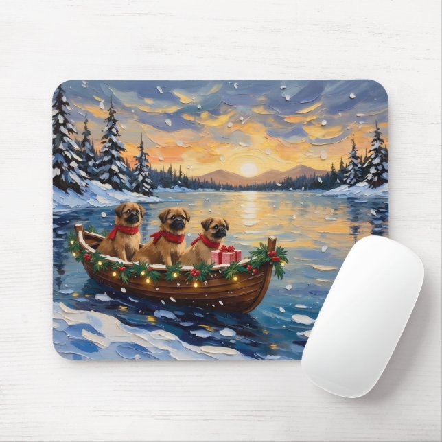 Mousepad Festa de Natal do Barco do Pequinês (Com mouse)