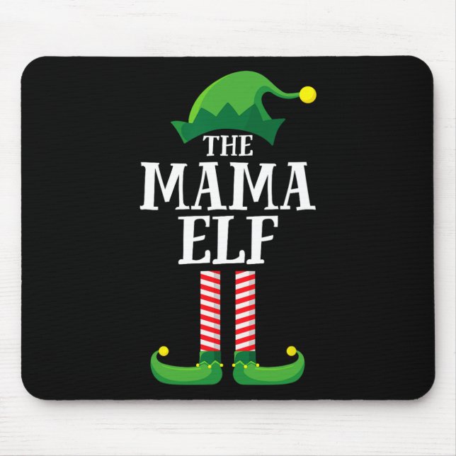 Mousepad Festa de Natal do Grupo Familiar da Mama Elf Match (Frente)