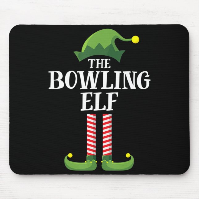 Mousepad Festa de Natal do Grupo Familiar de boliches Elf C (Frente)