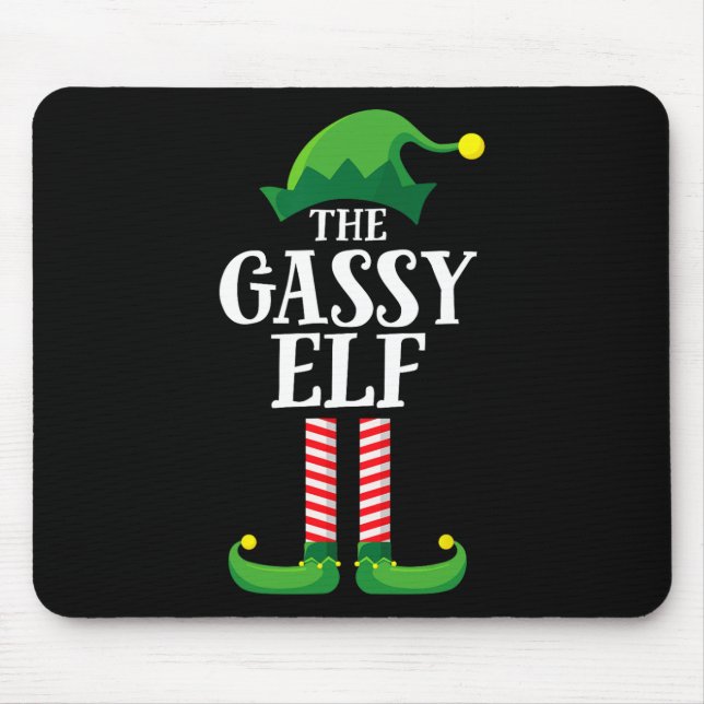 Mousepad Festa de Natal do Grupo Familiar Gassy Elf Matchin (Frente)