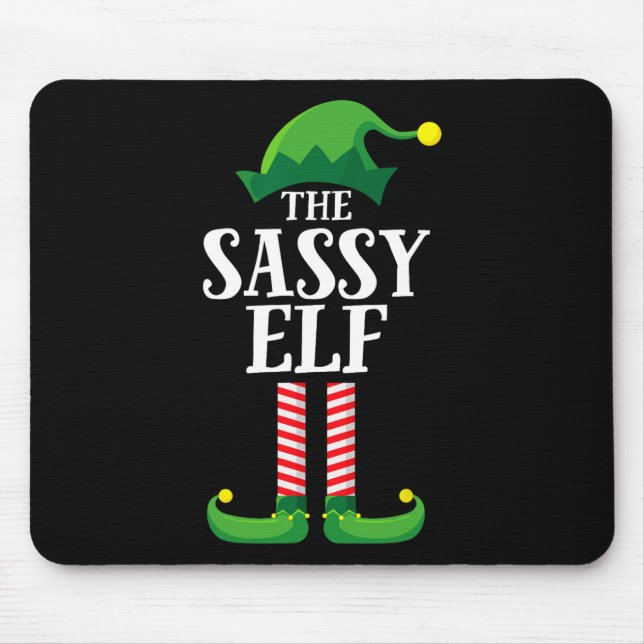 Mousepad Festa de Natal do Grupo Familiar Sy Elf Matching (Frente)