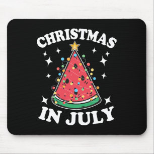 Mousepad Festa de Natal em Julho Melancia Árvore de Natal 