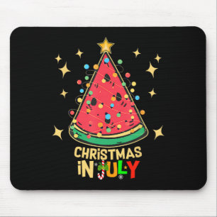Mousepad Festa de Natal em Julho Melancia Árvore de Natal