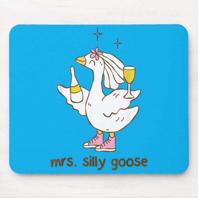 Mousepad Festa de Solteira do Casamento da Sra. Silly Goose (Frente)