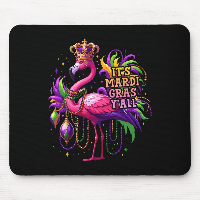 Mousepad Festa do Carnaval Encantada Idea Flamingo Mardi Gr (Frente)