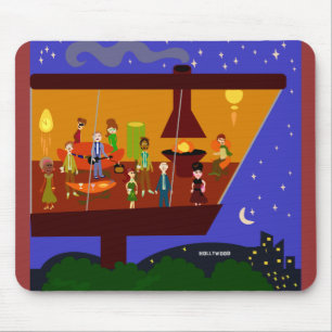 Mousepad Festa em casa retro