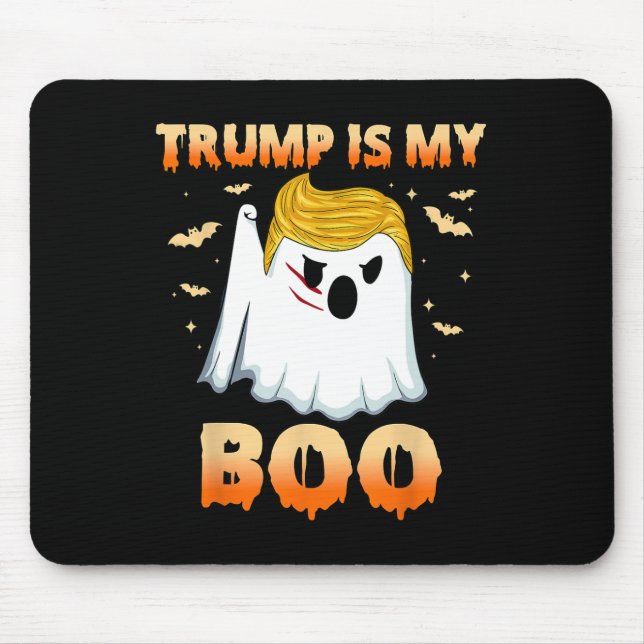 Mousepad Festa engraçada do fantasma de Trump no Halloween, (Frente)