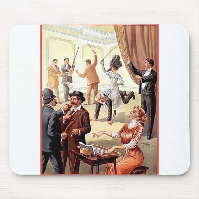 Mousepad festa engraçada pessoas diversão (Frente)