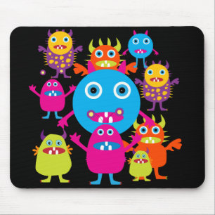 Mousepad Festa Engraçado de Criaturas Bestiais de Monstro