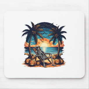Mousepad Festa Engraçado de Summerwin Skeleton Beach Hallow