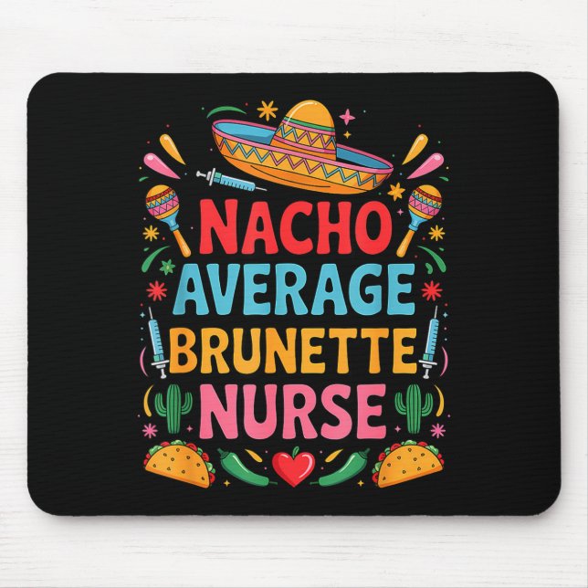 Mousepad festa mexicana cinco de maio nacho média morena (Frente)