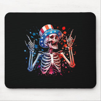 Mousepad Festa Nos EUA Mão de Rock 4 de Julho Engraçado Ame
