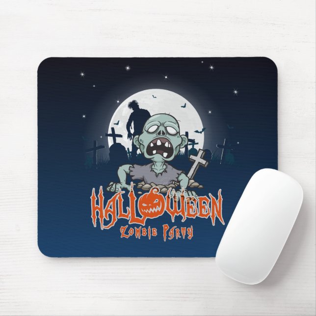 Mousepad Festa Zombie do Halloween | (Com mouse)