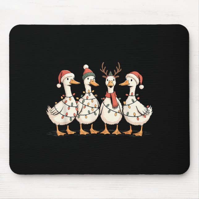Mousepad Festive Christmas Ducks Decorative Jolly Xmas Holi (Frente)