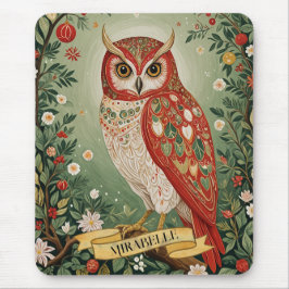 Mousepad Festivo Foliage Owl Personalizado