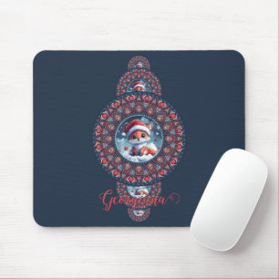 Mousepad Festivo Personalizado Kawaii Fox Mandala Ornamenta