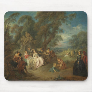 Mousepad Fête Champêtre, C. 1730 (óleo em canvas)