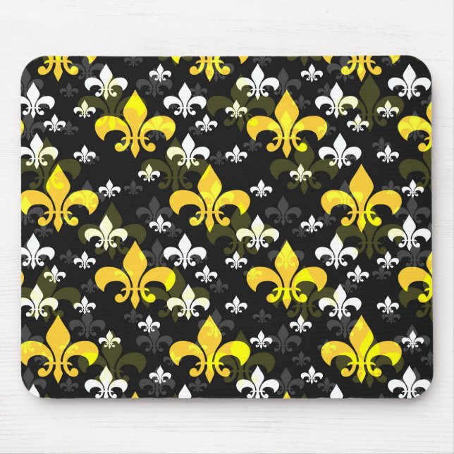 Mousepad Feur de Lis branco amarelo (Frente)