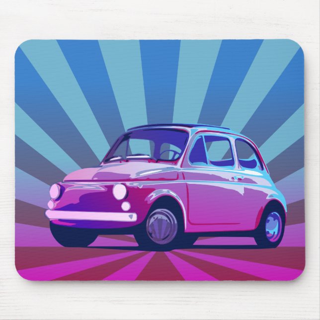Mousepad Fiat 500 Colorido (Frente)