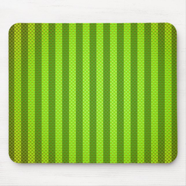 Mousepad Fibra de carbono listrada e verde, padronizada (Frente)