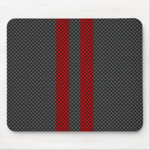 Mousepad Fibra De Carbono Vermelho Burgundy Como Fitas De C
