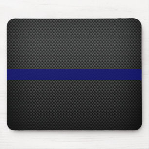 Mousepad Fibra feita sob encomenda fina do carbono de Blue
