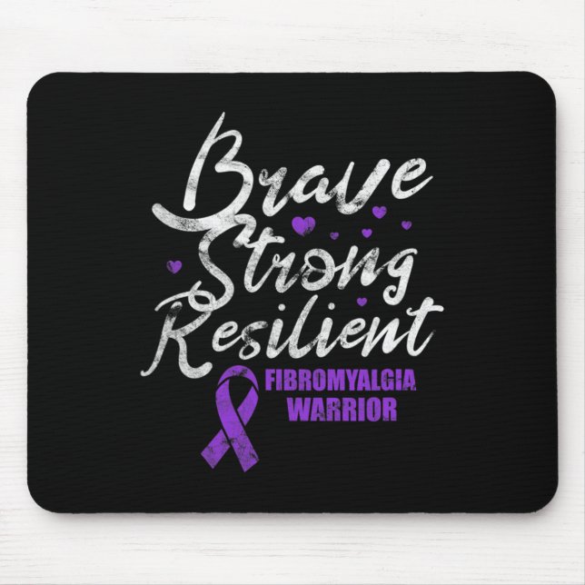 Mousepad Fibromialgia Brave Awarenes Fibro Resilientes Fort (Frente)