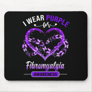 Mousepad Fibromialgia Sensibilização Eu Visto Borboleta Rox
