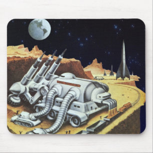 Mousepad Ficção científica retrô, Estação Espacial na Lua