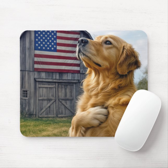 Mousepad Fidelidade de Compromisso de Retriever de ouro (Com mouse)