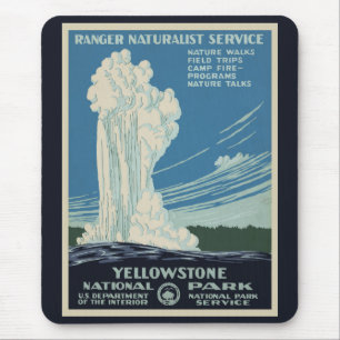 Mousepad Fiel velho do parque nacional de Yellowstone do