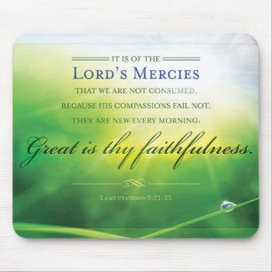 Mousepad fiel - verso da bíblia do 3:22 dos
