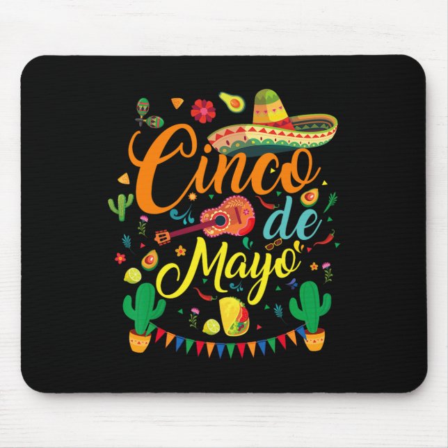 Mousepad Fiesta Cinco De Mayo Funny Partido Mexicano 5 De M (Frente)