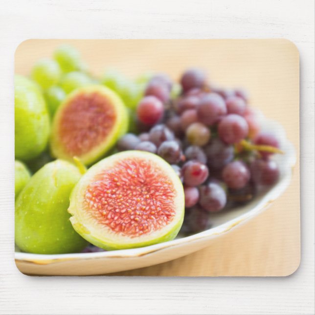 Mousepad Figos frescos e uvas (Frente)