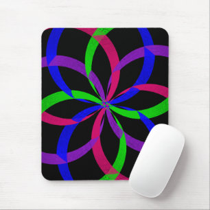 Mousepad Figura 8 Geométrica de Várias Cores para Mouse