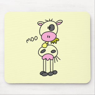 Mousepad Figura camiseta e presentes da vara da vaca