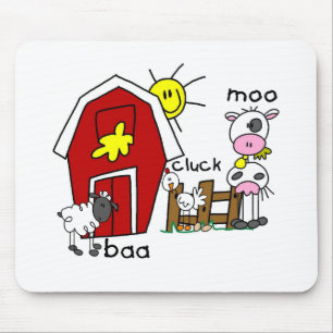 Mousepad Figura camiseta e presentes da vara dos animais de