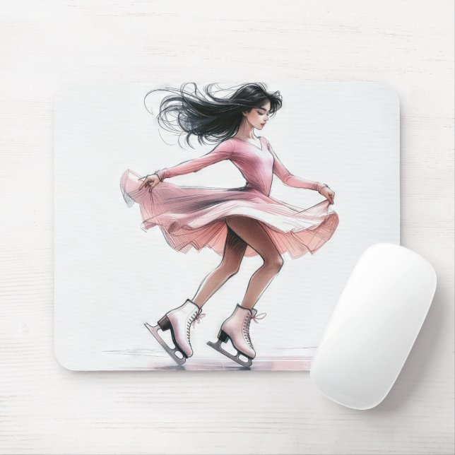 Mousepad Figura Com Skates De Gelo (Com mouse)