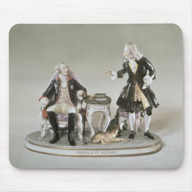 Mousepad Figura da porcelana de Frederick II de Prússia (Frente)