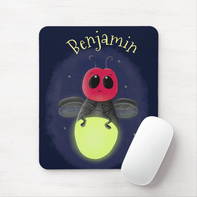 Mousepad Figura de desenho animado com inseto de raio (Com mouse)