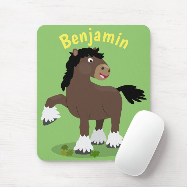 Mousepad Figura de desenho animado de corte Clydesdale (Com mouse)