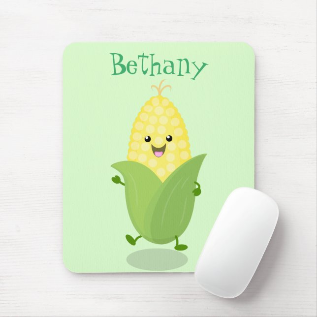 Mousepad Figura de desenho animado de milho feliz (Com mouse)