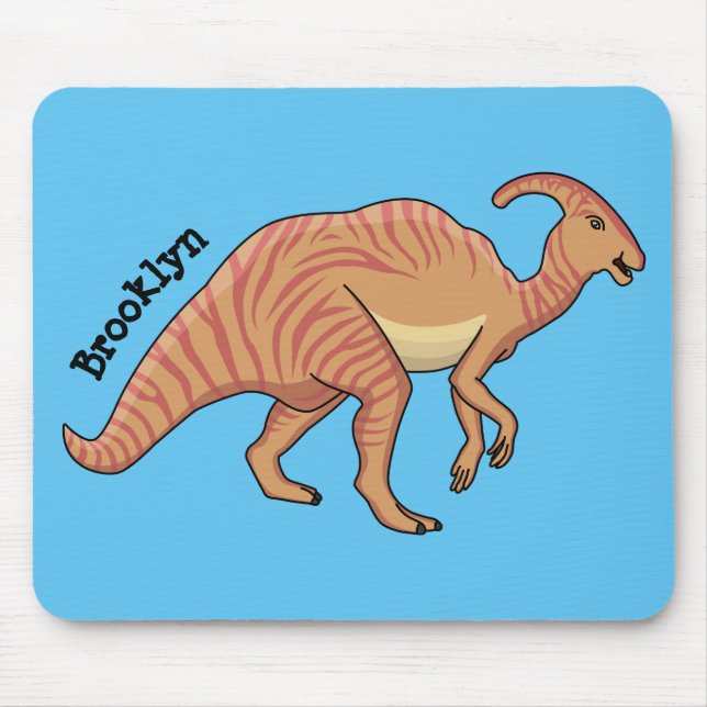Mousepad Figura de desenho animado do dinossauro do parasau (Frente)