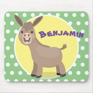 Mousepad Figura de desenho animado em miniatura feliz e bon