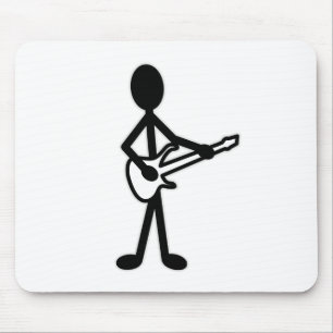 Mousepad Figura do adesivo guitarrista