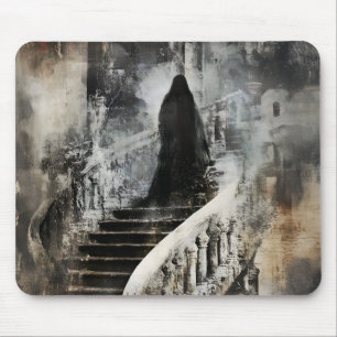 Mousepad Figura fantasma nas escadas 3 oculto sobrenatural