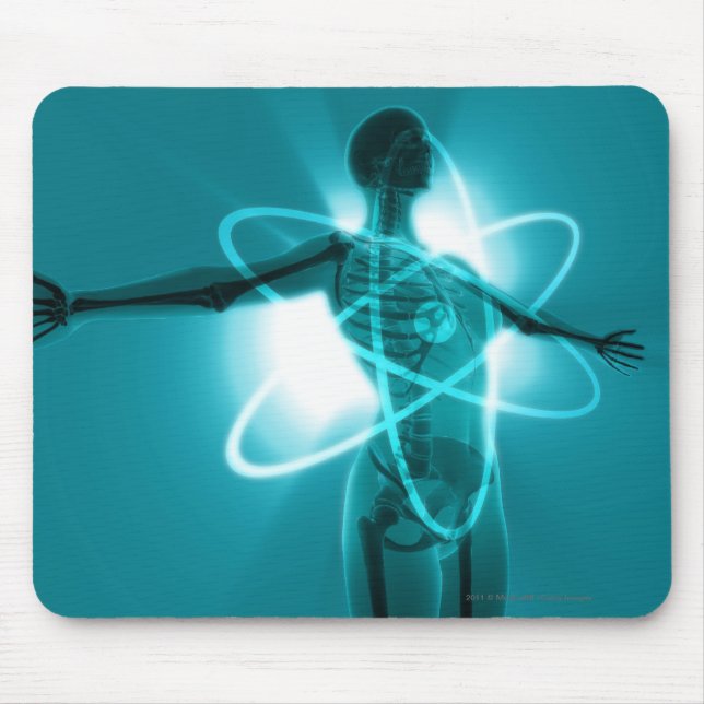 Mousepad Figura fêmea com uma folha de prova de um símbolo (Frente)