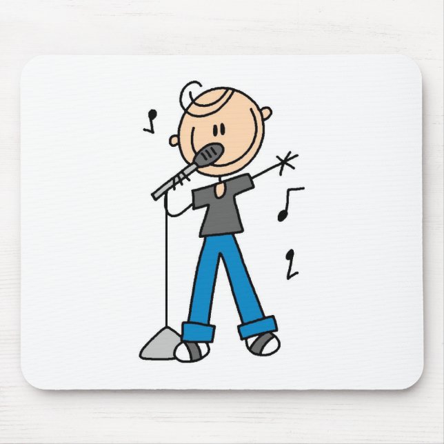 Mousepad figura masculina t-shirt e presentes da vara do (Frente)