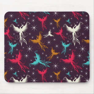 Mousepad Figura teste padrão dos pássaros de Phoenix