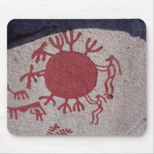 Mousepad Figuras e animais em torno de um sol